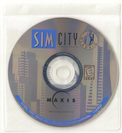 SimCity Sim City PC 1989 w/1Click XP Vista Win7 Install 046357000201 